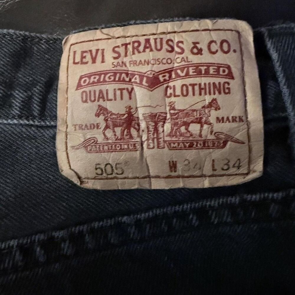 Levi-s Men's 505 Navy Jeans 33x32 - Picture 3 of 5